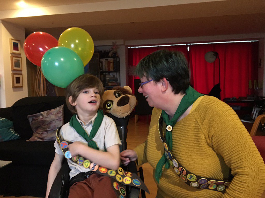 digitalkatie's tweet image. A troop of Wilderness Explorers! (We both have taping dogs too!)