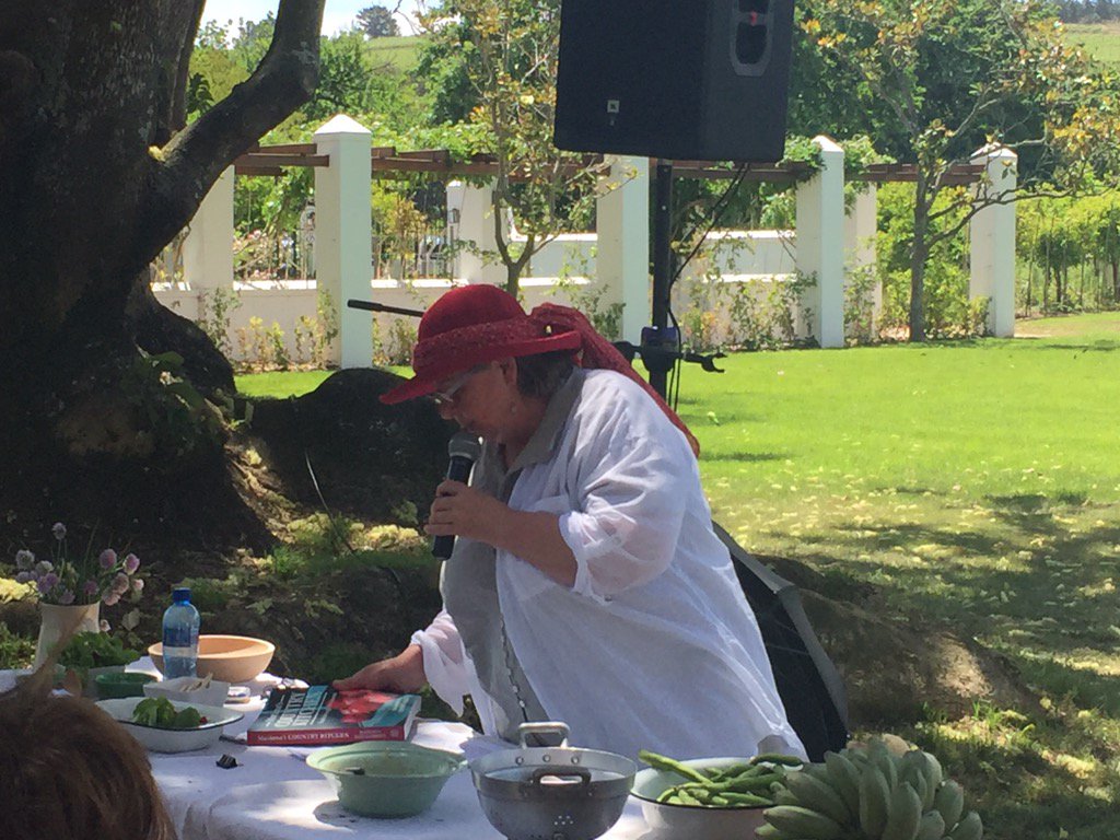 drizzleanddip's tweet photo. Delightful talk by one of my local culinary heroes Mariana Esterhuizen about her garden #SpierSecret #purepassion https://t.co/CpQSbkVRpp