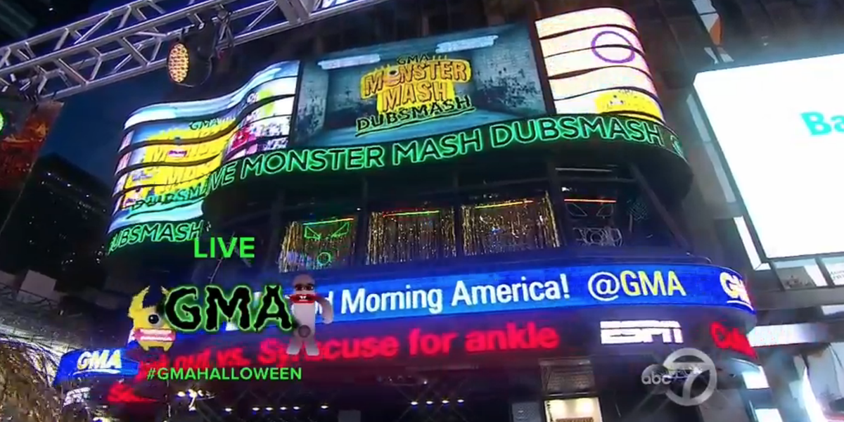GMA's tweet photo. It's going to be a @dubsmashapp competition this morning on #GMAHalloween! 

What songs do you want to hear? https://t.co/JDc7ErUPJj