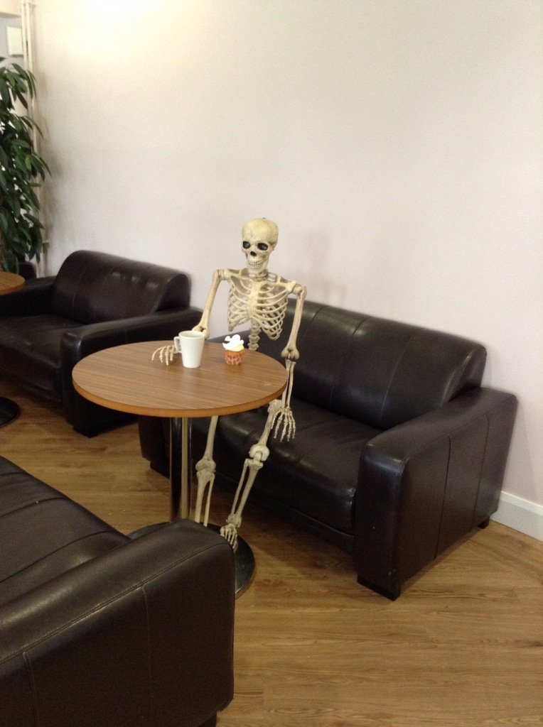 WarrCatering's tweet photo. I think Bob needs to eat a few more of our Ghostly cakes https://t.co/78R0uJwaGP