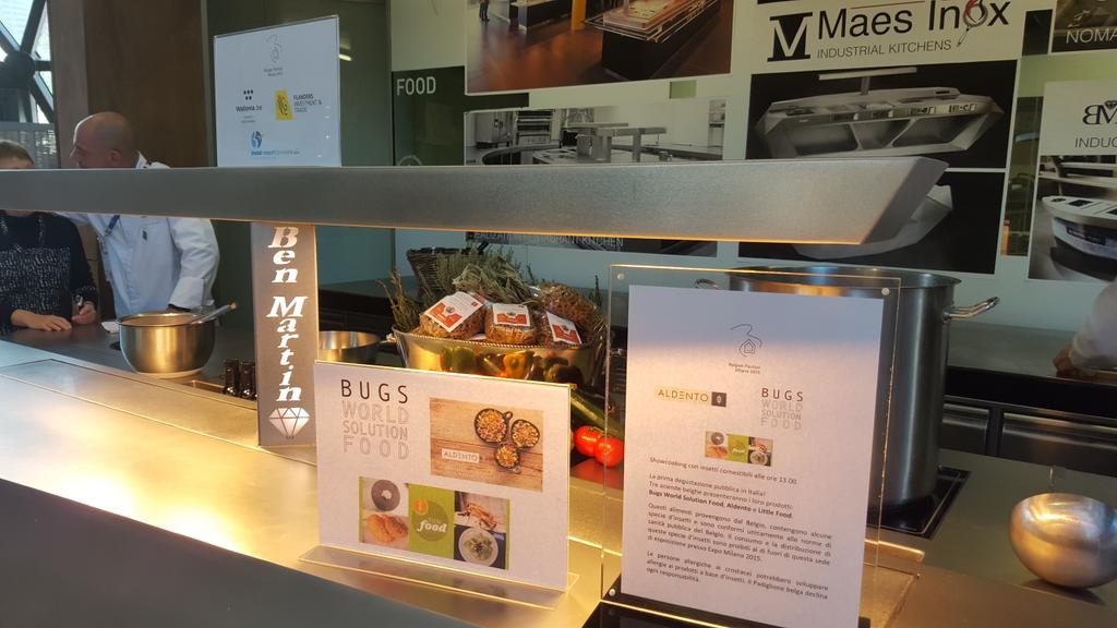 ChBadiali's tweet photo. Press conf about insects from Belgian pav and first public tasting in Italy @FlandersTrade @WalloniaBe @BrusInvExp https://t.co/SpltGhJtpM