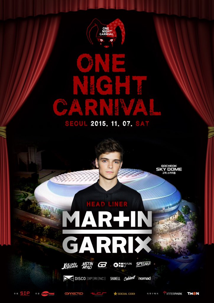 LiveInIndonesia's tweet photo. #asiaevent One Night Carnival feat. Martin Garrix, 7 November 2015 at Sky Dome, South Korea https://t.co/FuPHpX4VbP