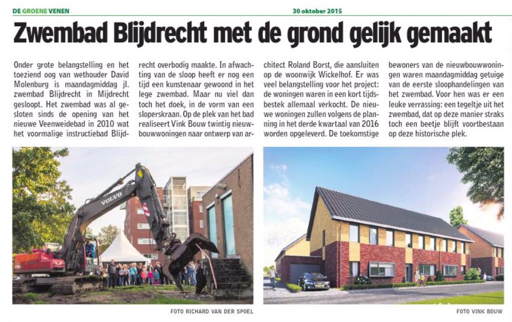 Eerste project @VinkBouw in <a href="/gemeentedrv/">Gem. De Ronde Venen</a>. Mooi plan van <a href="/STUDIO110NL/">STUDIO110</a>. Succesvolle verkoop door <a href="/kooplenstra/">Koop Lenstra</a> Uithoorn