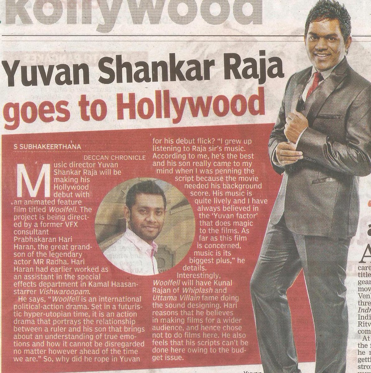 WoolfellMovie's tweet photo. @DeccanChronicle Thanks for the article !! @DoneChannel1 @WoolfellMovie @iamspydii @dhivyadivz @Cinemainmygenes https://t.co/jQLWgix2u1