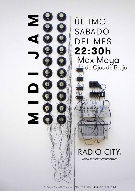 RadioCityValenc's tweet photo. Experimientos electrónicos con @maxformentera en la #MidiJam de mañana! #JamSession #MúsicaElectrónica #Midi https://t.co/nNJtzes7ew