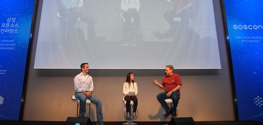 Samsung's tweet image. #Samsung meets with #tech enthusiasts to expand the #OpenSource ecosystem bit.ly/1NcE4eS