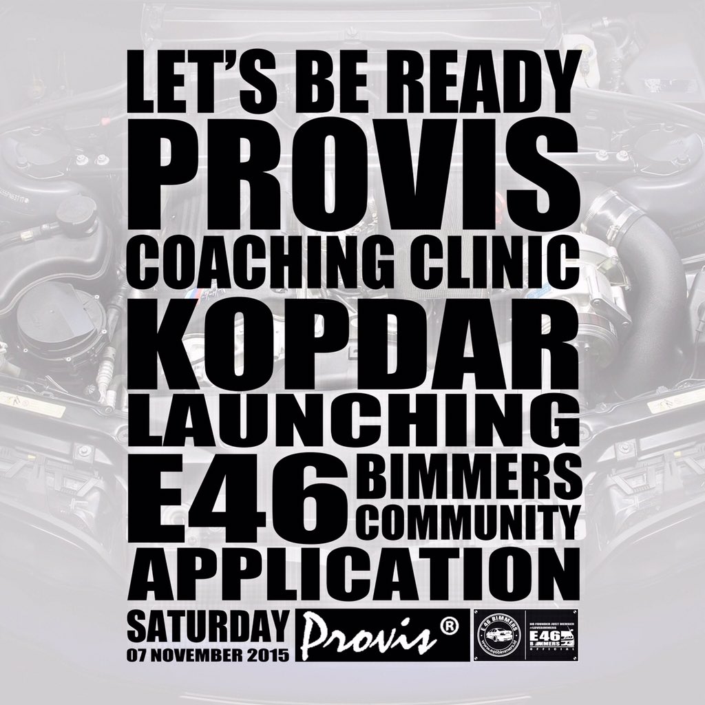 e46bimmers's tweet photo. KOPDAR•COACHING CLINIC•LAUNCHING APP E46BIMMERS @PROVIS
#lovebimmers 
@e46_bimmers
#e46bimmers https://t.co/9AYNeZXlKh
