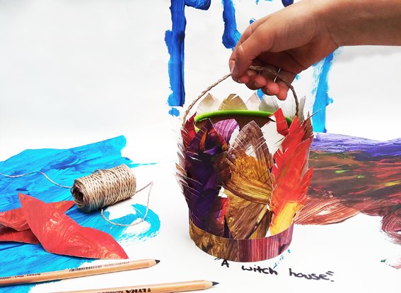 jococups's tweet photo. Our #Halloween tradition to #repurpose #jococups canisters into #trickortreat baskets. #Recycle preschool artwork. https://t.co/I1e2nwtZKN