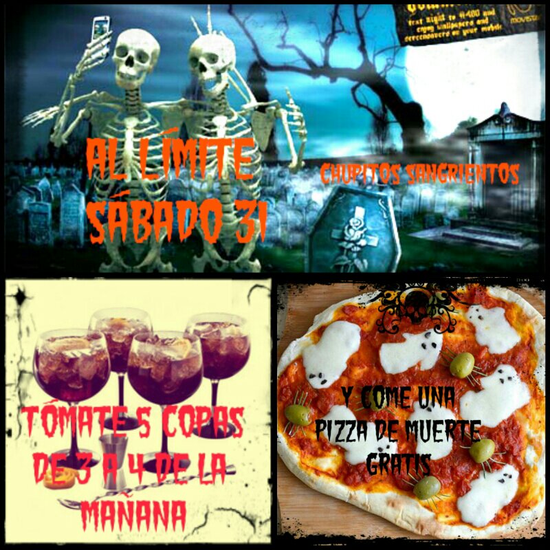 AllimiteStaCruz's tweet photo. Tómate 5 copas el sábado 31 y pide tu Pizza de Muerte gratis de 3 a 4 de la mañana. Chupitos gratis. No faltes https://t.co/U3ERT0dKgU