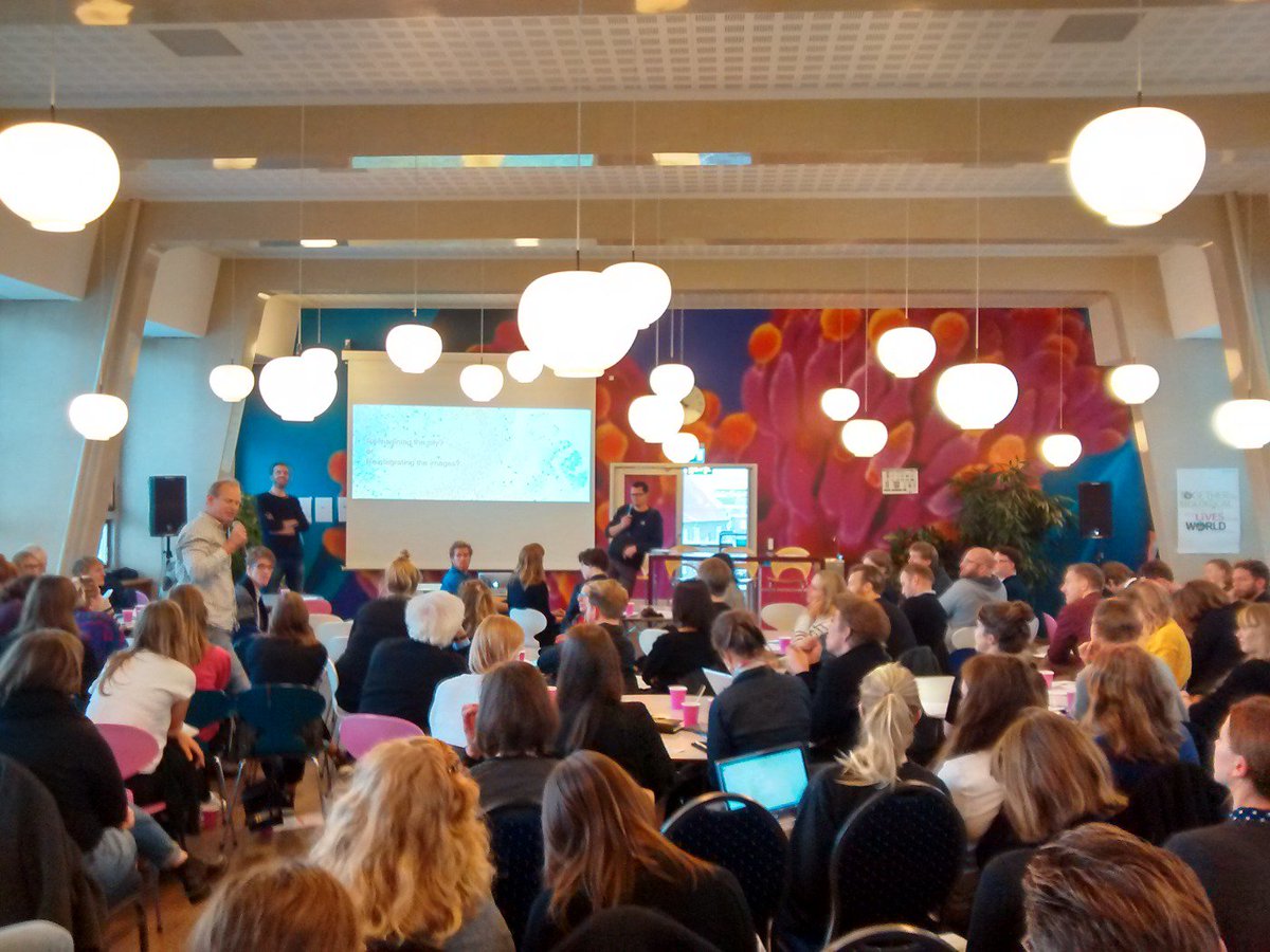 CityLinkFest's tweet photo. The @CityLinkFest #CPH begins at Novozymes. Supertanker's Jan Larsen speaks Right to the City. #citylinked https://t.co/Qt5nrGxMvk