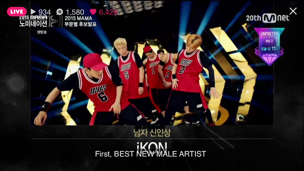 thiphae's tweet photo. #2015MAMA Best New Male Artist nominees : iKON !!!!!! https://t.co/d4mxbHbZy8