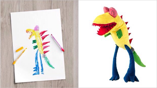 MrPINTXO's tweet photo. Dibujos de niños transformados en peluches por IKEA 😍 
By @LaCriaturaCreat https://t.co/DmPN8Xmmll