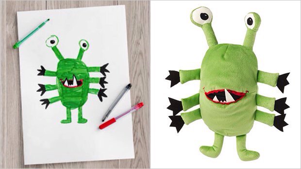 MrPINTXO's tweet photo. Dibujos de niños transformados en peluches por IKEA 😍 
By @LaCriaturaCreat https://t.co/DmPN8Xmmll