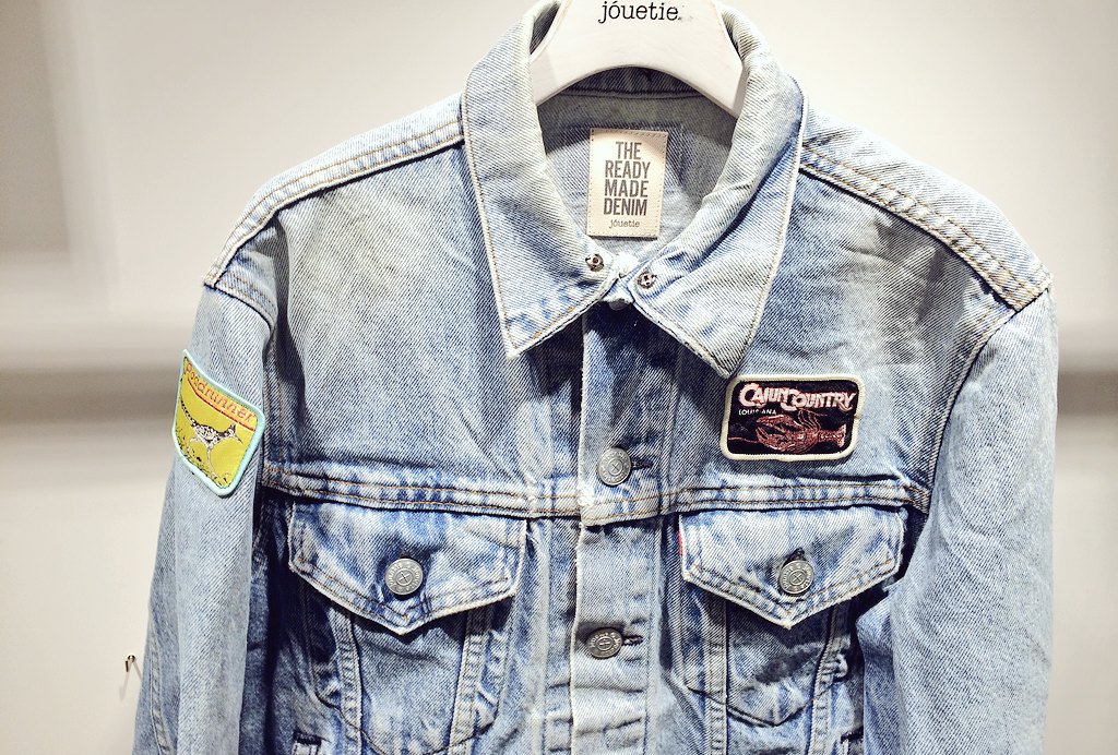 jt_harajuku's tweet photo. 【#jt_denim_collection 】

ファー衿ワッペンGジャン
¥30,000+tax

ワッペンやファー衿でカジュアルに仕上げたGジャン💖

※ヴィンテージのワッペンを使用している為、一つ一つデザインが異なります。 https://t.co/jPy7mf7HHn