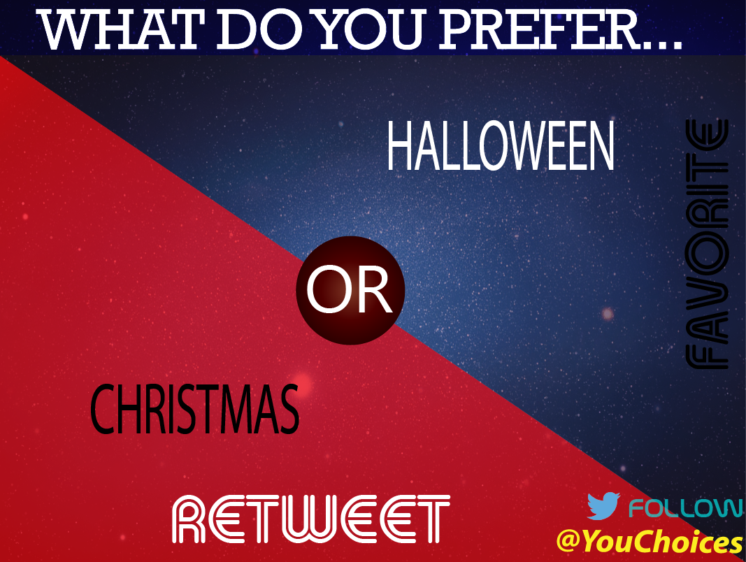 YouChoices's tweet photo. Christmas or Halloween? https://t.co/eR2uokWHgx