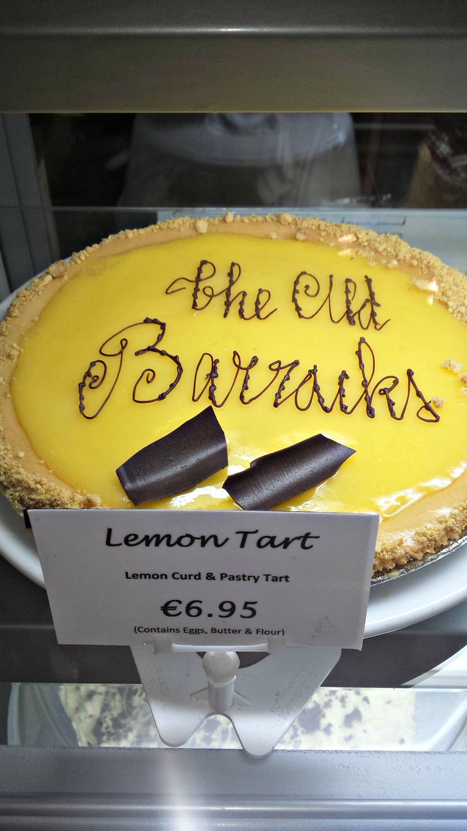 theoldbarracks_'s tweet photo. Fancy a slice of #lemontart? Go on, you deserve a #Fridaytreat.  Or buy the whole thing! #athenry https://t.co/1O1mnwJvil