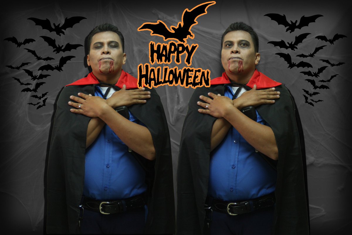 MMDA's tweet photo. We're awake 24/7 to monitor traffic, especially this guy from Task Force #Fangtom (Get it? Haha). Happy Halloween! https://t.co/ydWLuPppEG