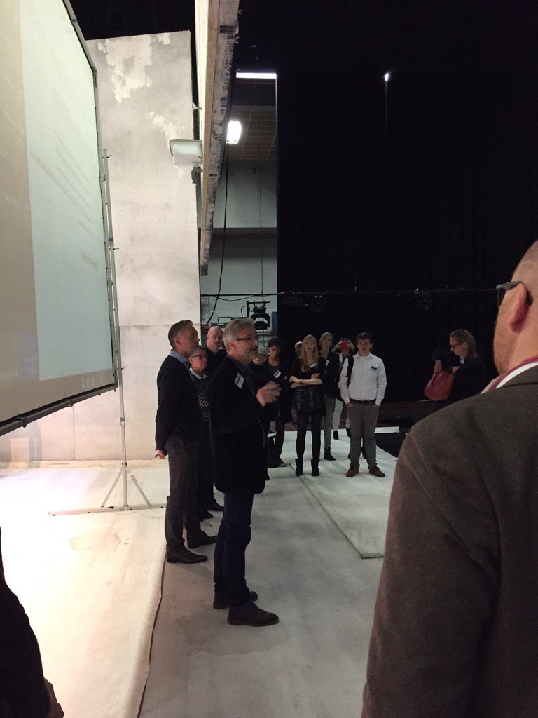 7SEndeavour's tweet photo. De rondleiding van #7SE is begonnen! Bert en Jeroen vertellen over het verduurzamen van @rdamschouwburg #SMC15 https://t.co/cZLMtWkyyX