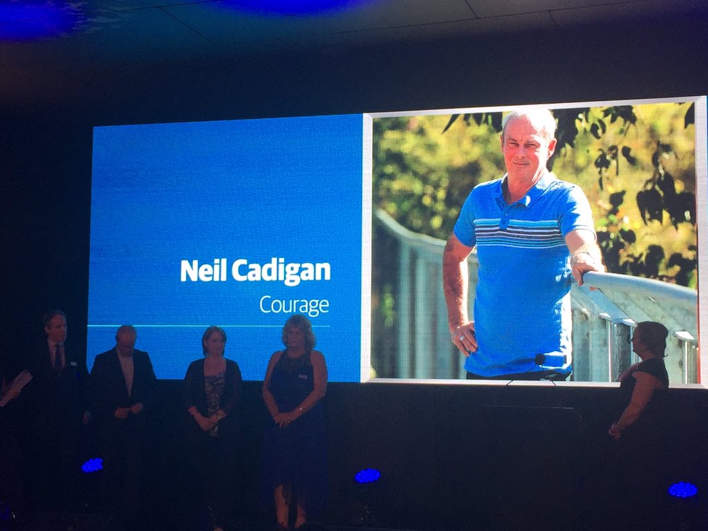 Huge congrats to #GoldCoast's <a href="/GCTitans/">Gold Coast Titans</a> Neil Cadigan - a #prideofoz <a href="/prideofoz/">Pride of Australia</a> finalist for courage medal 👏