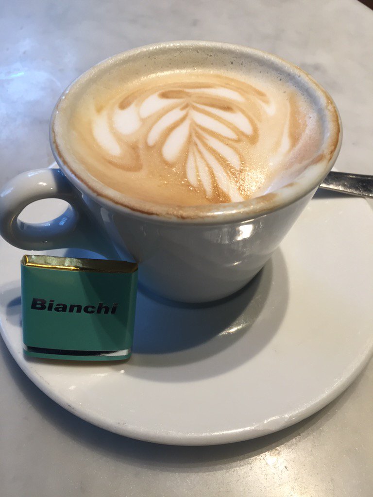 RichardPlugge's tweet photo. Real Italian coffee @BianchiOfficial Café Stockholm! Great place to meet, eat and buy great bikes. https://t.co/J7hU6C897K