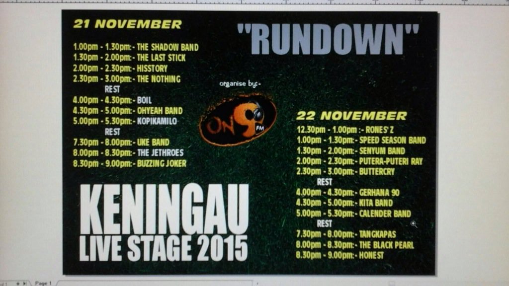 TheJethroes's tweet photo. #CrockerRangeFestival #LiveStage2015 kickin' on 21st &amp; 22nd of Nov 2015 LIVE &amp; LOUD at #Keningau city! Spread em'! https://t.co/Ier3vO5L8m