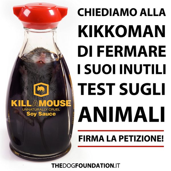 #kikkoman : esperimenti crudeli sugli animali per produrre la salsa di soia (#petizione) goo.gl/QDk1zg