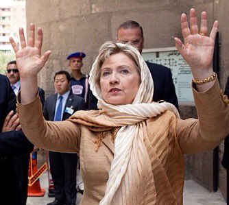 Image result for hillary in hijab