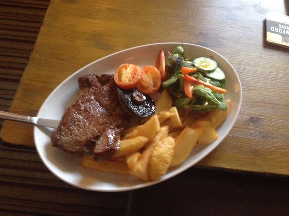 From the FARM to your TABLE - this delectable 16oz #RumpSteak served w/ side salad and chips. VISIT #TheShipInn now!