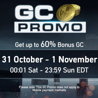 Get up to 60% more GC this weekend in #GRPhantoms !
