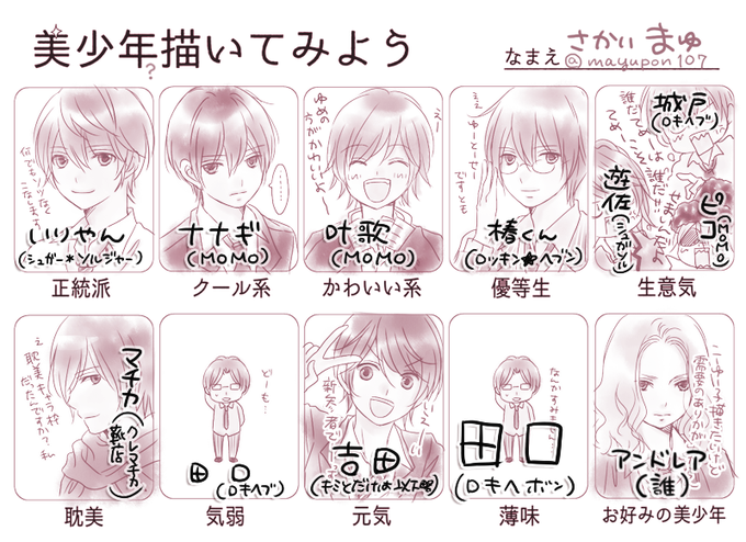 @mayupon107 名前解答です～
女子バージョンも見てみたいというコメント頂きましたが、「気弱」と「薄味」が麻琴になる気しかしないので自重します…w 