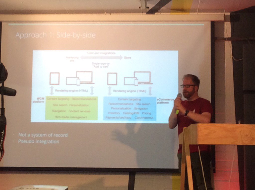 turbinekreuzbrg's tweet photo. CMS und Shop als getrennte Systeme war Gestern, Roman Zenner auf der #ecomhack https://t.co/X4saoVxx94