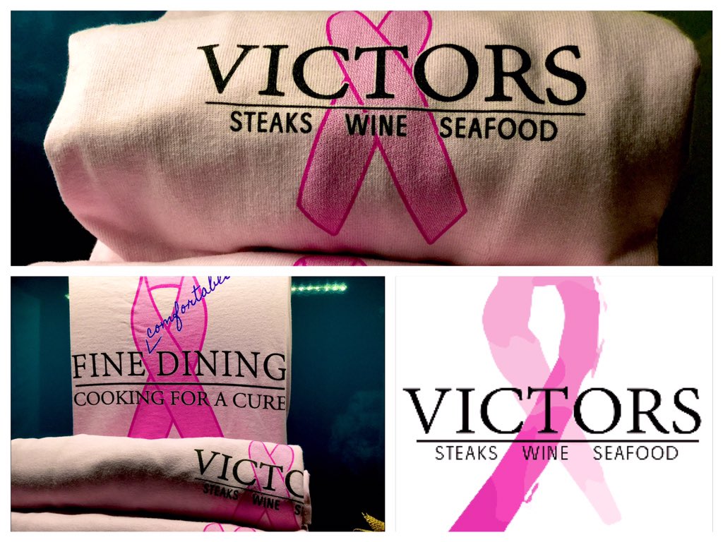 Hurry into Victors to get your #CookingForACure shirt for $15! All proceeds go to support #BreastCancerAwareness.