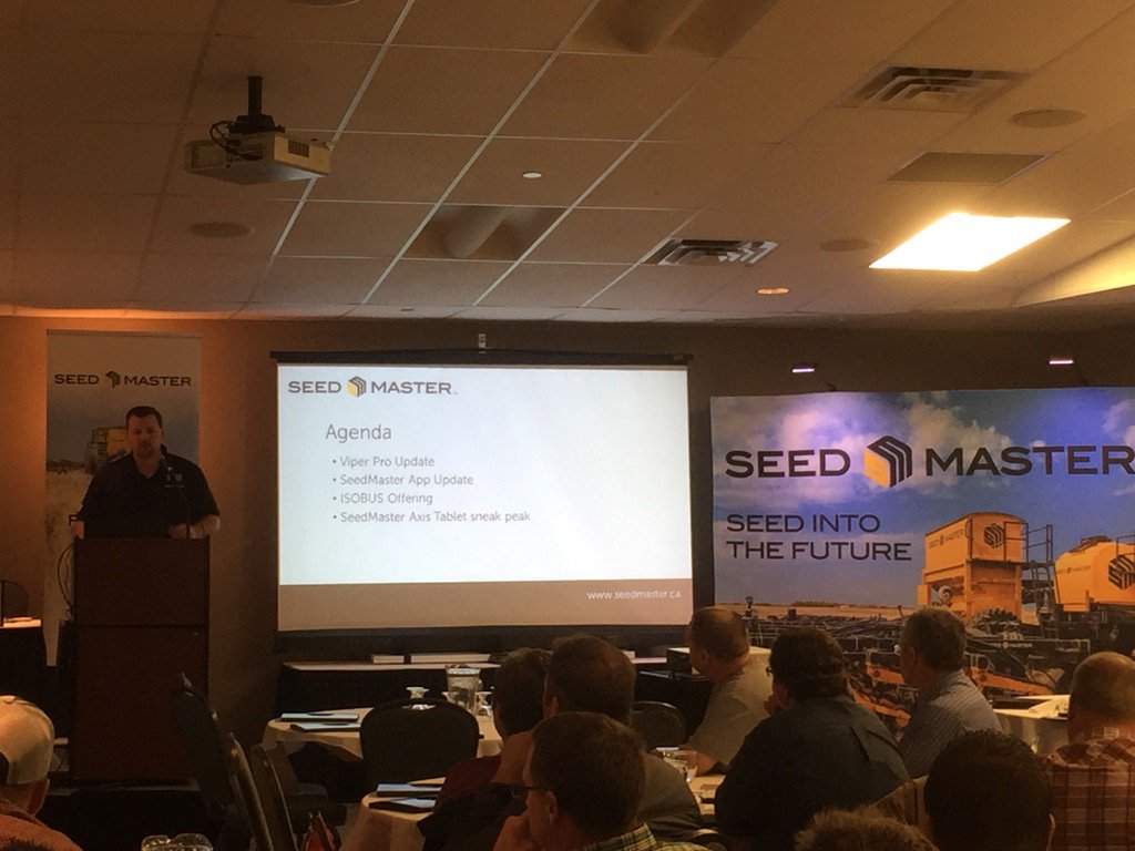 corybeaujot's tweet photo. #MSC15 Getting our "geek" on with #TimOttenbreit!  @SeedMasterMfg @TimZerr @NorbertBeaujot https://t.co/p2Aqhg9elJ
