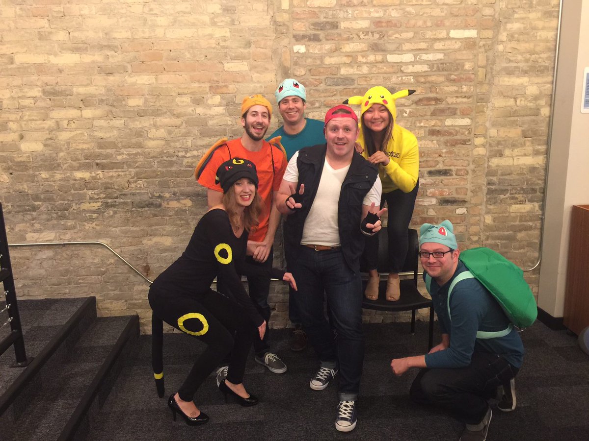 alexkballard's tweet photo. Community Team goes #Pokemon for Halloween! #ScaryScope https://t.co/rSpqIKUax3