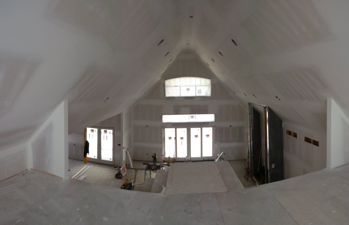 Not a bad view in the great room. No matter which way you look. #countryhome #cathedralceilings