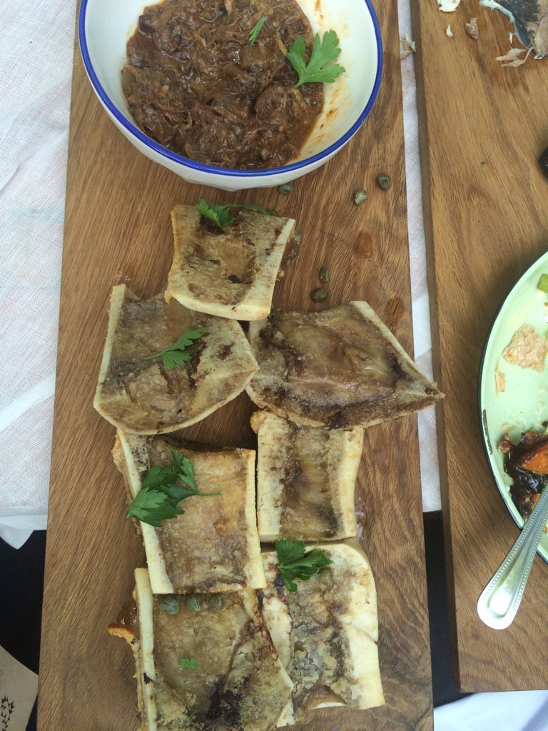 carofoodartist's tweet photo. Unbelievably great meal by @TheHogHouse @SpierSecret Festival today. Tongue, Ox heart, pigs head, marrow. Loved it https://t.co/EFbQgce9SW