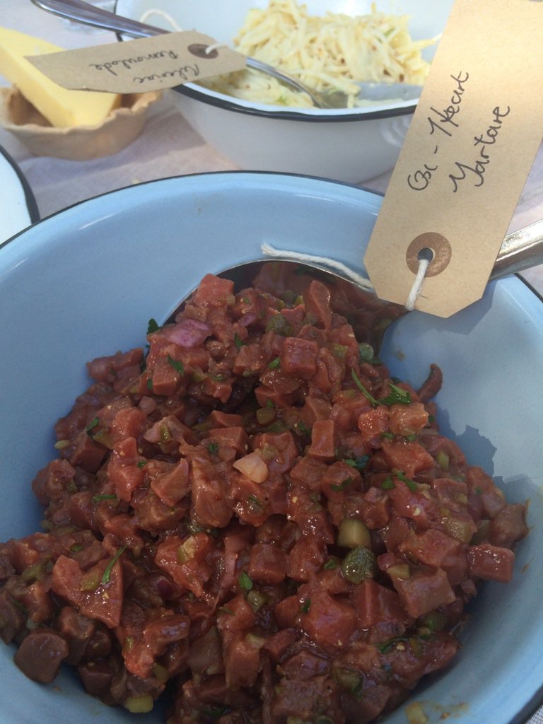 carofoodartist's tweet photo. Unbelievably great meal by @TheHogHouse @SpierSecret Festival today. Tongue, Ox heart, pigs head, marrow. Loved it https://t.co/EFbQgce9SW