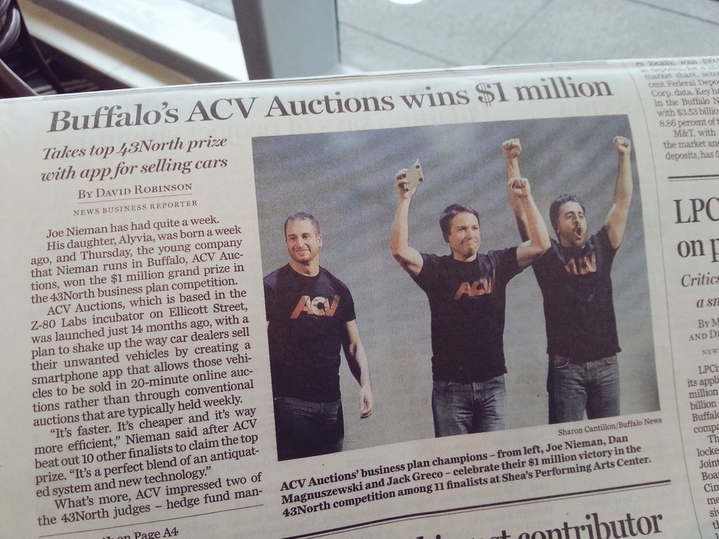 43North_'s tweet photo. Quite the range of emotion from the @ACVAuctions team during last night's $1 million announcement #WeMakeBuffalo https://t.co/pyqccRM3LU