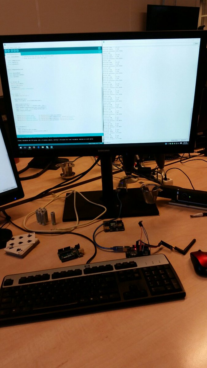 TODAYIT's tweet photo. Integrating IoT-devices into our TrackOnline application #realstuff #justDoIT https://t.co/0zj4KotYXR