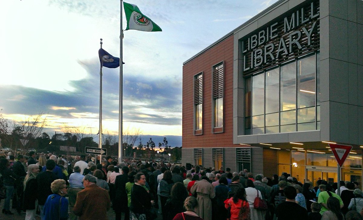 waterststudio's tweet photo. Great turnout at @HenricoLibrary #LibbieMillLibrary last night for the grand opening! https://t.co/z0Ka3z92A2