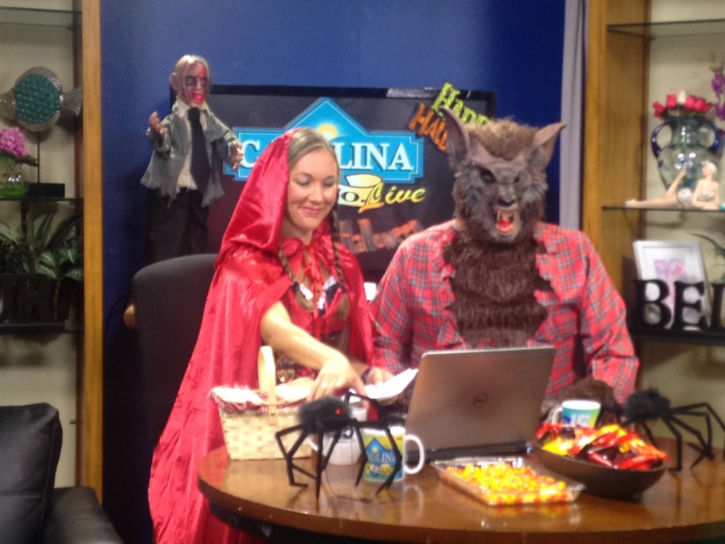 Carolinaandco's tweet photo. Carolina &amp; Co. Live Halloween Edition is on NOW! Tune in on @wpdeabc15 ! https://t.co/IzQYXBNR1S