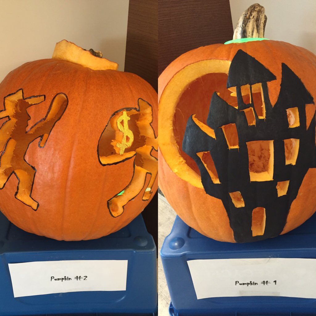 GenaCole_bc's tweet photo. Who carved the best pumpkin? #SalesVSService We will let our customers decide... @TD8074 https://t.co/A8rs7IhLWy