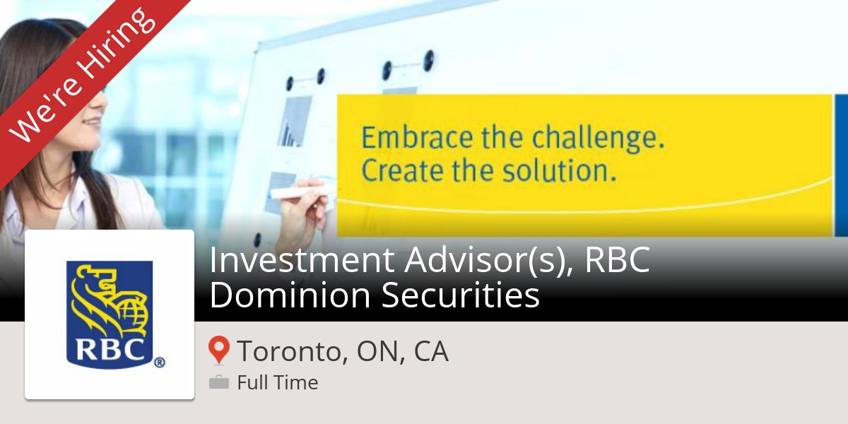 RobynZupka's tweet photo. #Investment Advisor(s), RBC Dominion #Securities at #RBC (#Toronto) #job https://t.co/dIRuT2G5al https://t.co/sUbWBgY7KS