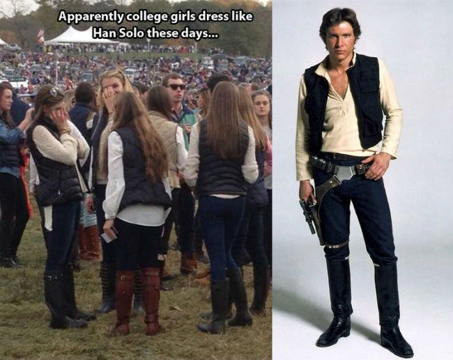 KelseySoby's tweet photo. HALLOWEEN COSTUME TIME!! "Han Solo season" @Periscope #HanSoloSeason #BasicBs #CollegeGirls #ScaryScope https://t.co/Z961zzBwo4
