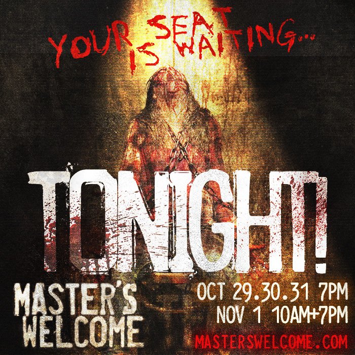 masterswelcome's tweet photo. Come see the LAST SHOWING TONIGHT of #MastersWelcome at 7 PM! https://t.co/XJyV5UjPyB #YourSeatIsWaiting https://t.co/iy685vgxZk
