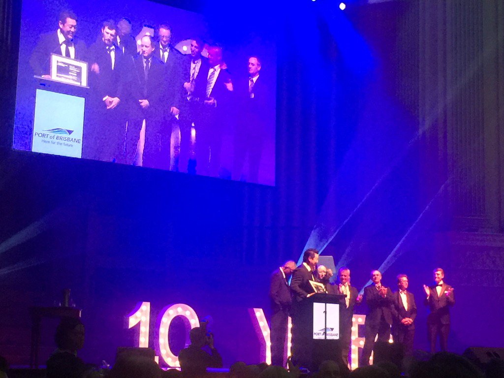 The #PortOfBrisbane Award for New Investment goes to <a href="/phil19870692/">Mineraltec</a> - congratulations! #LMBA2015