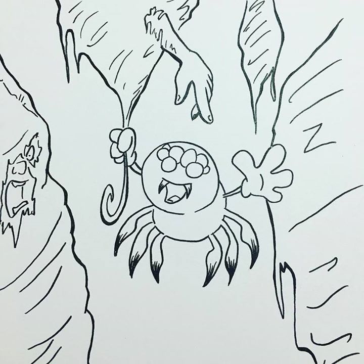 studiomoonfall's tweet photo. Let's hang out! #breakfastdoodle #inktober #inktober2015 #Drawlloween #spider #halloween #… https://t.co/KHwu0TXKFn https://t.co/8FNIzvRxJ2