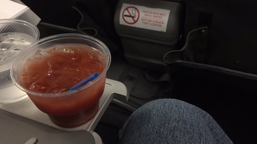 trop_rocker's tweet photo. Why a Bloody Mary at 07:30am?  Because it's #FiveOClockSomewhere!!!!!  That's why.   #FirstClassPerks https://t.co/IKj6vZtH4q