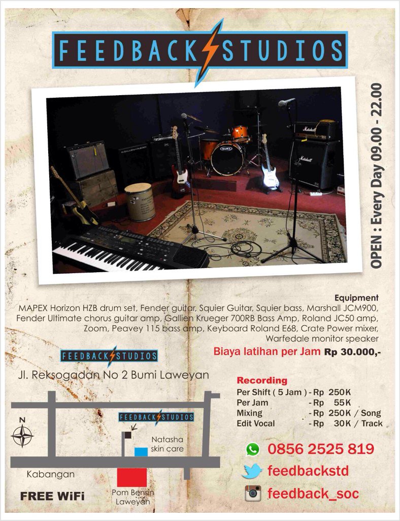 Yang di Solo dan sekitarnya silahkan yang mau rekaman atau latihan.