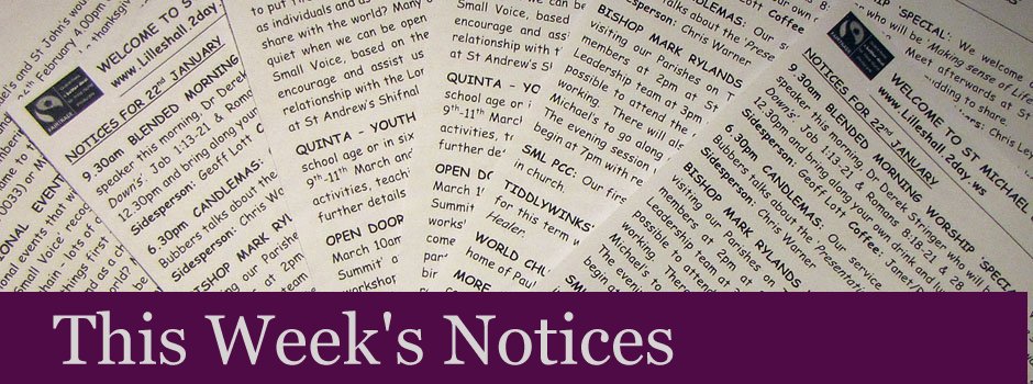Church notices for 1st November
dropbox.com/s/8528twmd44vy…